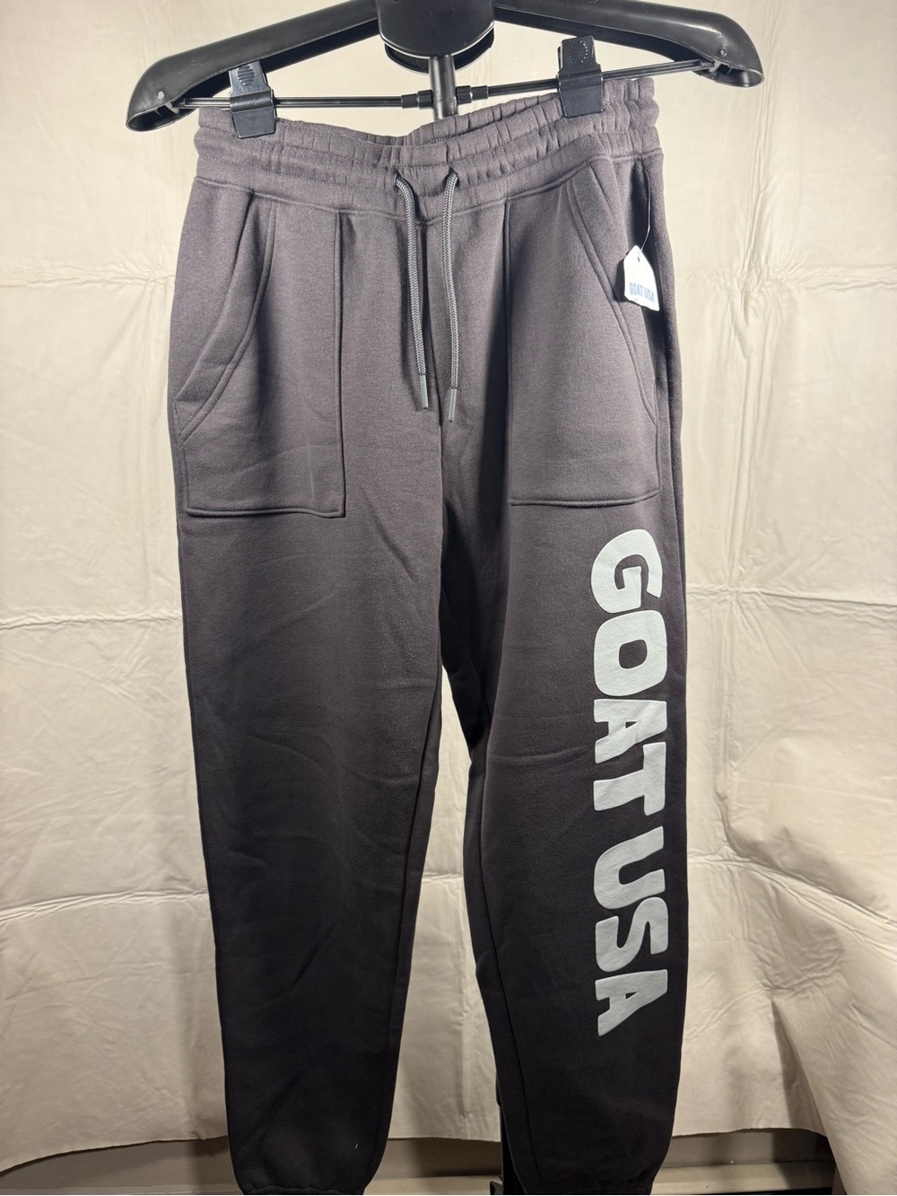 GOAT USA Men's Black Logo Jogger Sweatpants